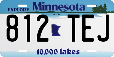 MN license plate 812TEJ