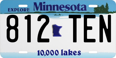 MN license plate 812TEN