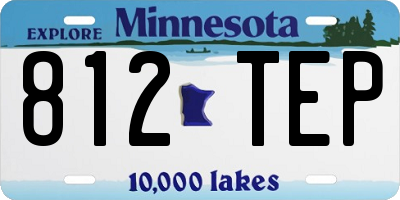 MN license plate 812TEP