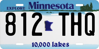 MN license plate 812THQ