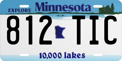 MN license plate 812TIC