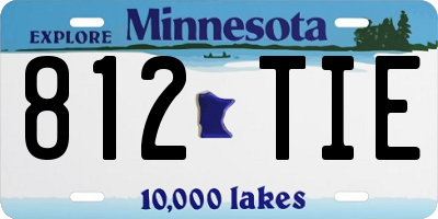 MN license plate 812TIE