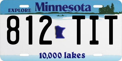 MN license plate 812TIT