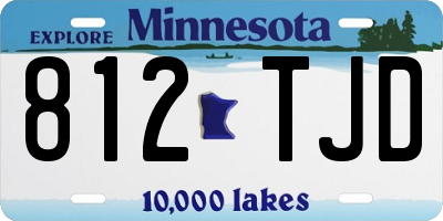 MN license plate 812TJD