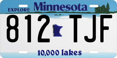 MN license plate 812TJF