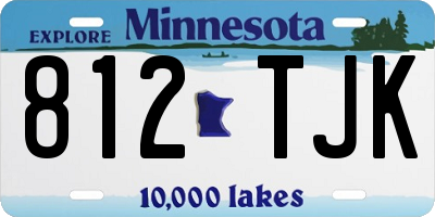 MN license plate 812TJK