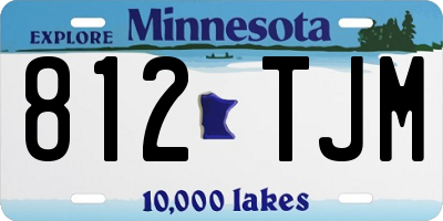 MN license plate 812TJM