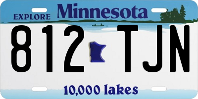 MN license plate 812TJN