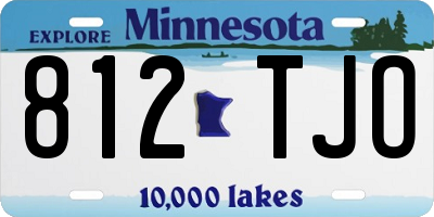 MN license plate 812TJO