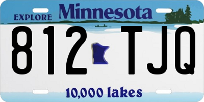 MN license plate 812TJQ