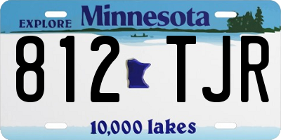 MN license plate 812TJR