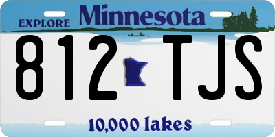MN license plate 812TJS