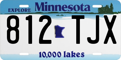 MN license plate 812TJX