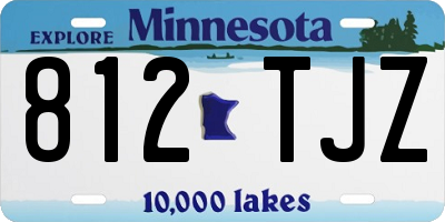 MN license plate 812TJZ