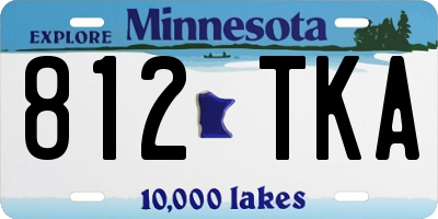 MN license plate 812TKA