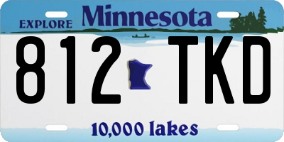 MN license plate 812TKD