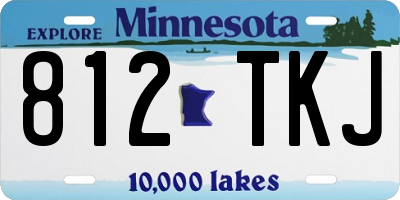MN license plate 812TKJ
