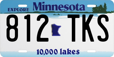 MN license plate 812TKS
