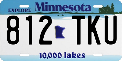 MN license plate 812TKU