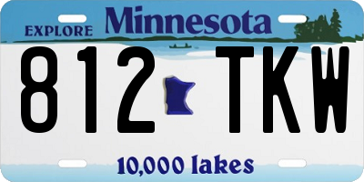 MN license plate 812TKW