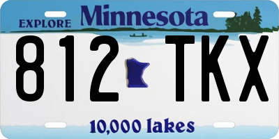 MN license plate 812TKX