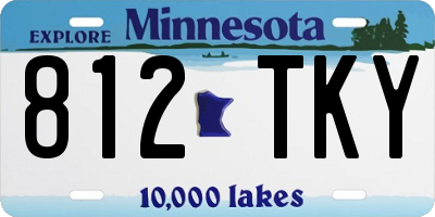 MN license plate 812TKY