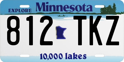 MN license plate 812TKZ