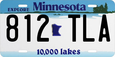 MN license plate 812TLA