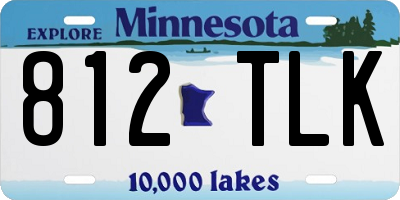 MN license plate 812TLK