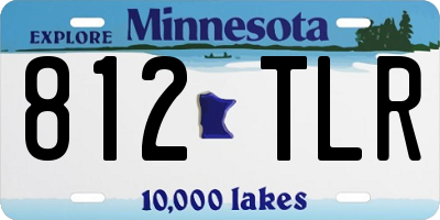 MN license plate 812TLR