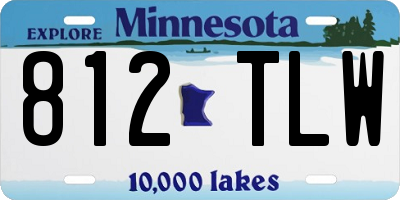 MN license plate 812TLW