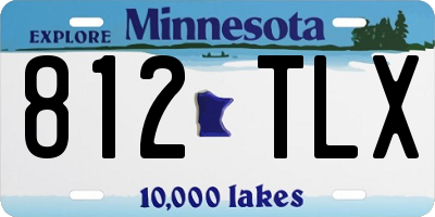 MN license plate 812TLX