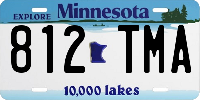 MN license plate 812TMA
