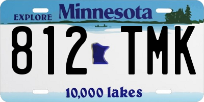 MN license plate 812TMK