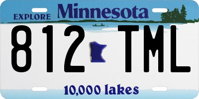 MN license plate 812TML