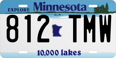 MN license plate 812TMW