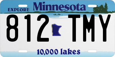 MN license plate 812TMY