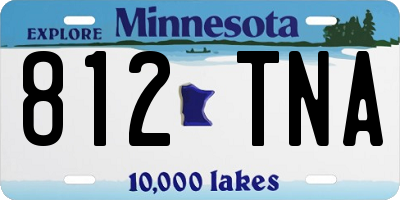 MN license plate 812TNA