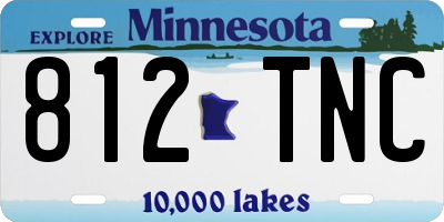 MN license plate 812TNC