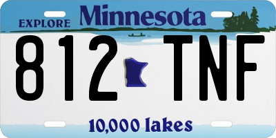 MN license plate 812TNF