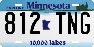 MN license plate 812TNG