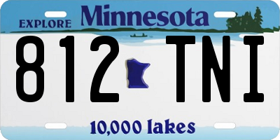 MN license plate 812TNI
