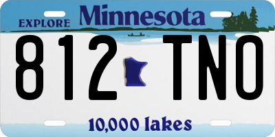 MN license plate 812TNO