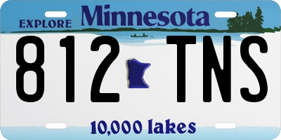 MN license plate 812TNS