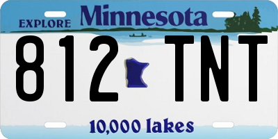 MN license plate 812TNT