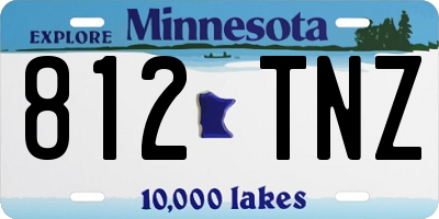 MN license plate 812TNZ
