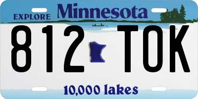 MN license plate 812TOK