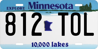 MN license plate 812TOL