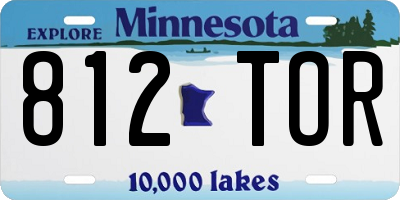 MN license plate 812TOR