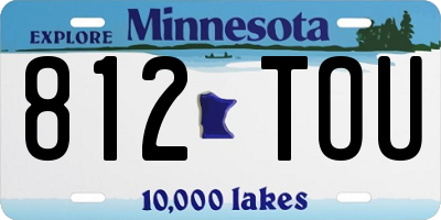 MN license plate 812TOU